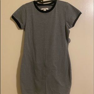 🔥NWT gray knit short sleeve T-shirt dress by Adam Levine. Large.